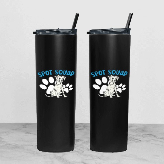 Spot Squad Paw Love Puppy Breeder Dalmatian Dog Tumbler With Lid And Straw