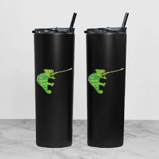 Wildlife Climbing Chameleon Animal Welfare Gift Tumbler With Lid And Straw