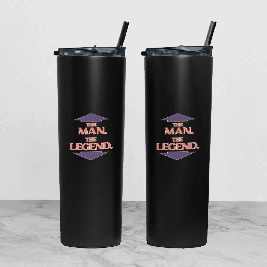 The man the legend Tumbler With Lid And Straw