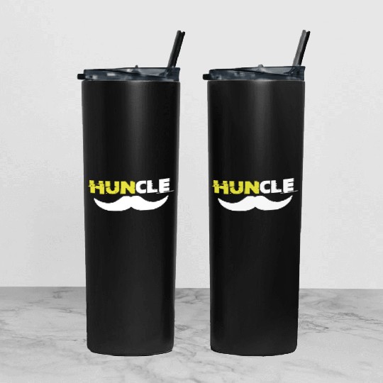 Huncle Eroded Yellow Tumbler With Lid And Straw