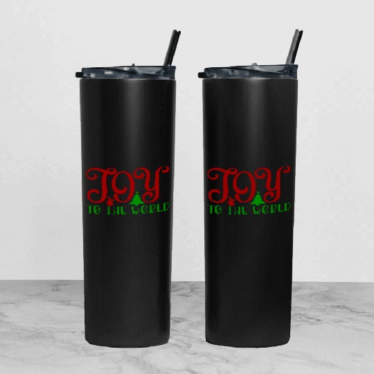 Joy to the world Tumbler With Lid And Straw