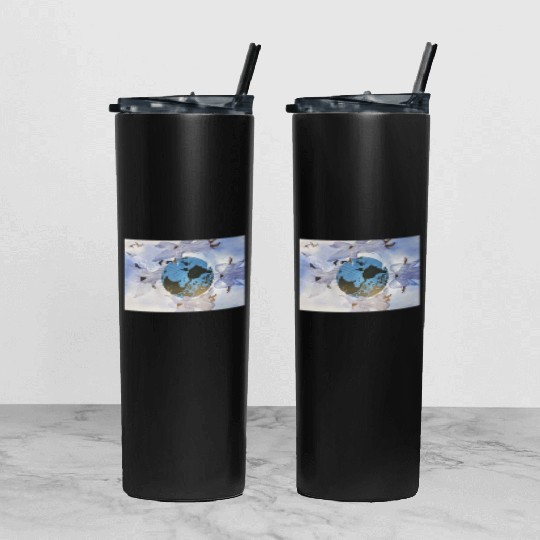 Blue Mountain Tumbler With Lid And Straw