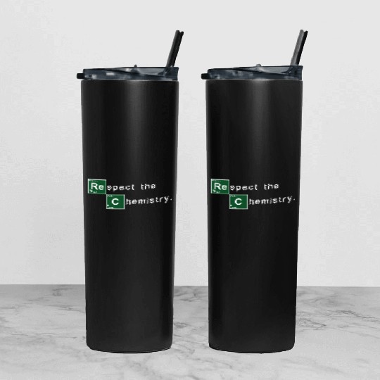 Respect the Chemistry Breaking Bad Tumbler With Lid And Straw