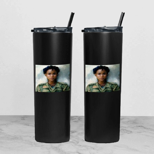 Beautiful US army combat medic painting Tumbler With Lid And Straw