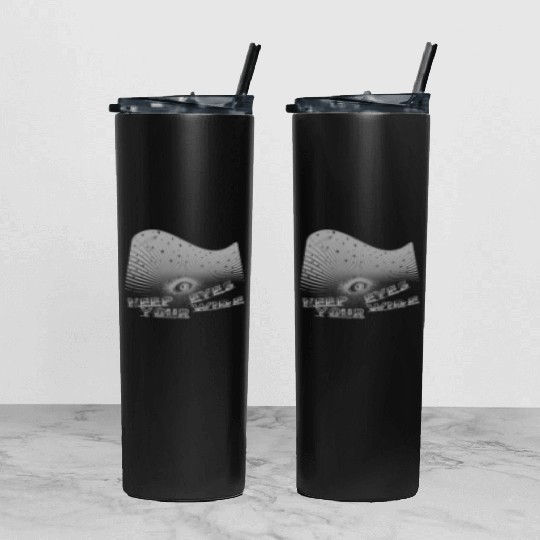 Eyes Wide Winter Come 2 The Light Grey Tumbler With Lid And Straw