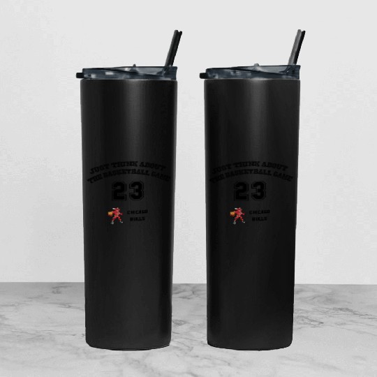 chicago bulls Tumbler With Lid And Straw
