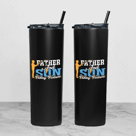 Father and son fishing partner for life Tumbler With Lid And Straw