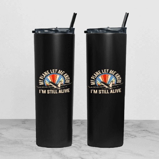 Airline Pilot Pun Aircraft Pilot Tumbler With Lid And Straw