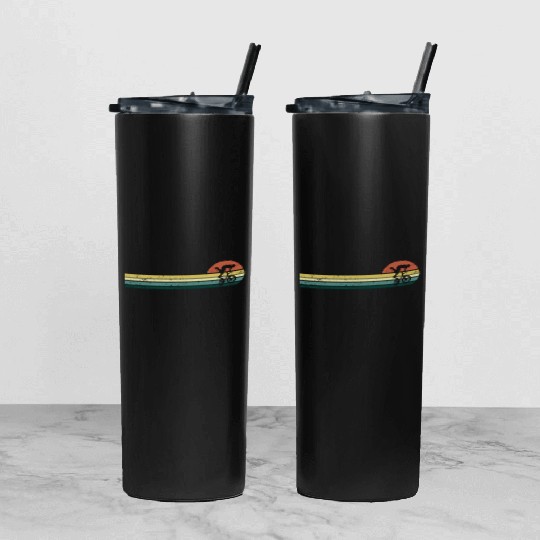 Bmx Vintage Bmxer Bike Cycling Tumbler With Lid And Straw