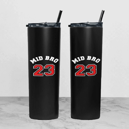 Mid Bro 2023 - Middle Brother Baby Birth Boy Tumbler With Lid And Straw