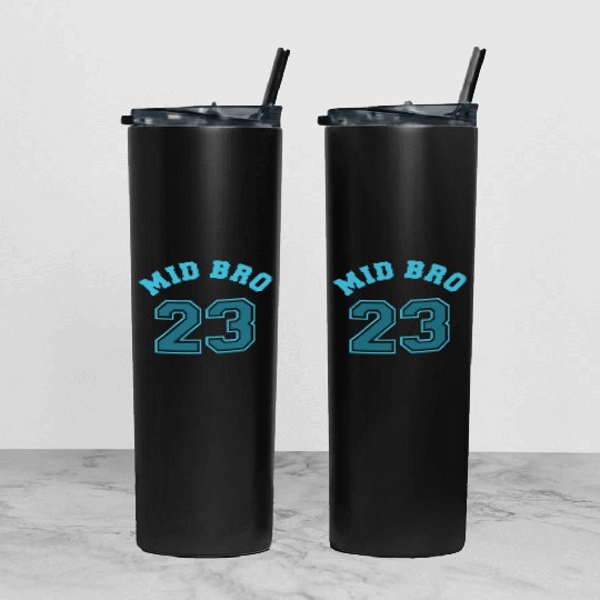Mid Bro 2023 - Middle Brother Baby Birth Boy Tumbler With Lid And Straw