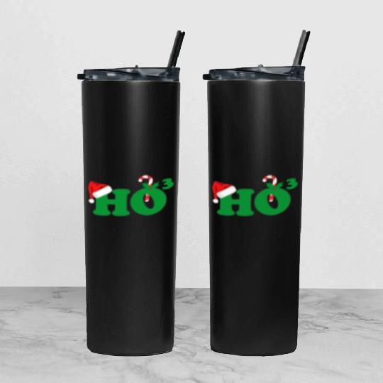Ho Ho Ho Cubed Christmas Math Tumbler With Lid And Straw