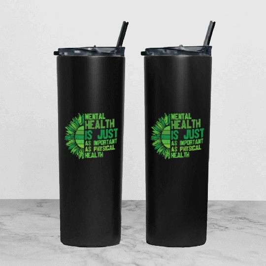 You Are Not Alone Mental Health Awareness Tumbler With Lid And Straw