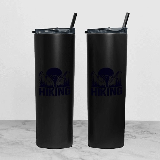 Hiking Go Mountaineering Hiking Tour Hiking Day Tumbler With Lid And Straw
