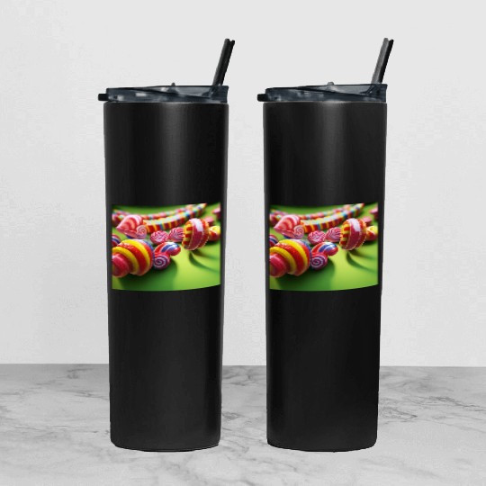 A glimpse into candy land version 1 Tumbler With Lid And Straw