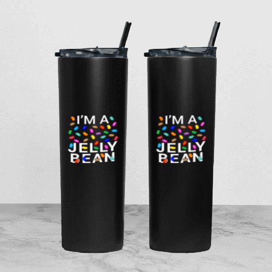 pretend im jelly bean halloween candy costume Tumbler With Lid And Straw