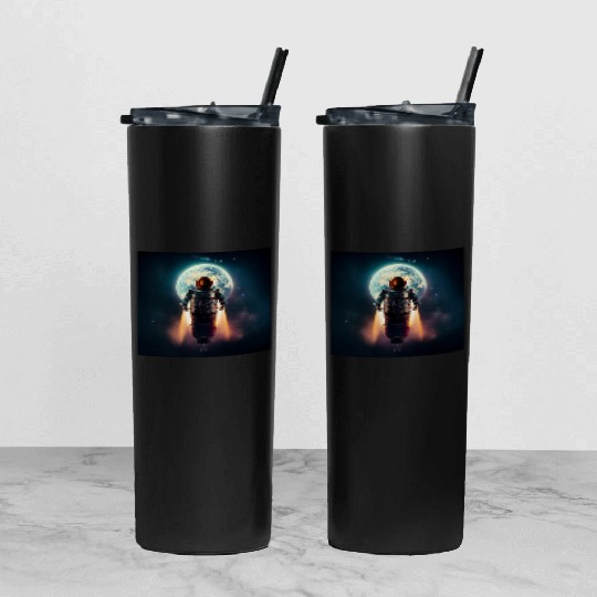Rocketman Tumbler With Lid And Straw