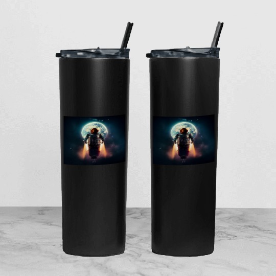 Rocketman Tumbler With Lid And Straw
