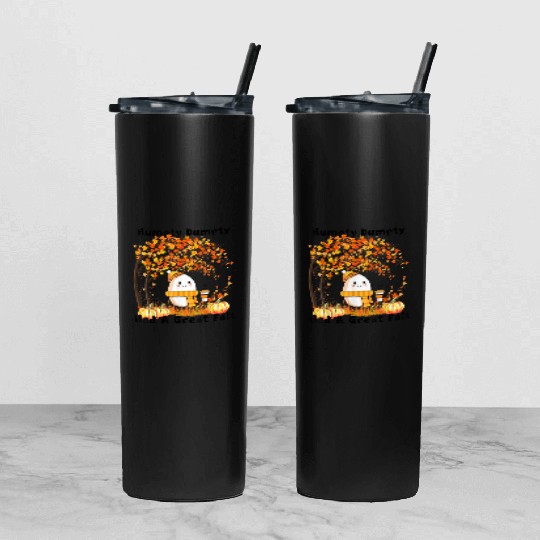 Humpty Dumpty Had A Great Fall Thanksgiving Autumn Tumbler With Lid And Straw