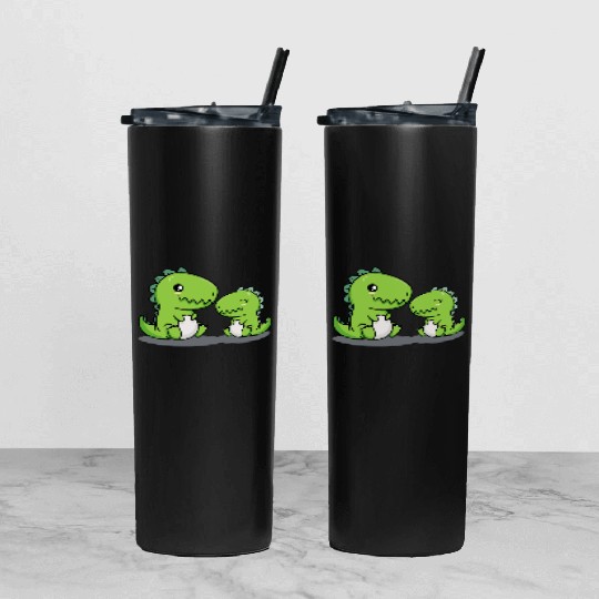 Big Brother Dino Siblings Baby Dinosaur Little Boy Tumbler With Lid And Straw