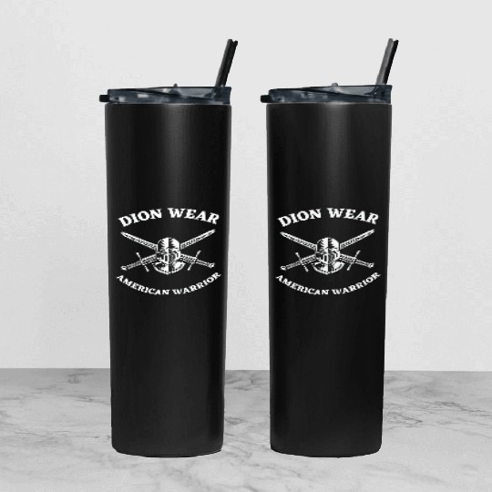 Dion Wear American Warrior Tumbler With Lid And Straw