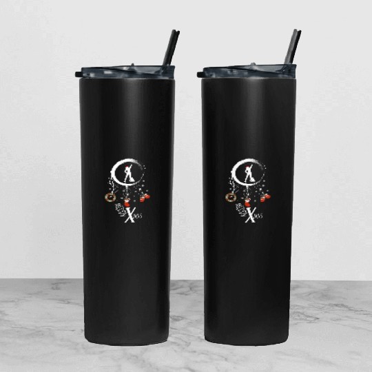 Winter dreamcatcher Christmas Hiking Tumbler With Lid And Straw