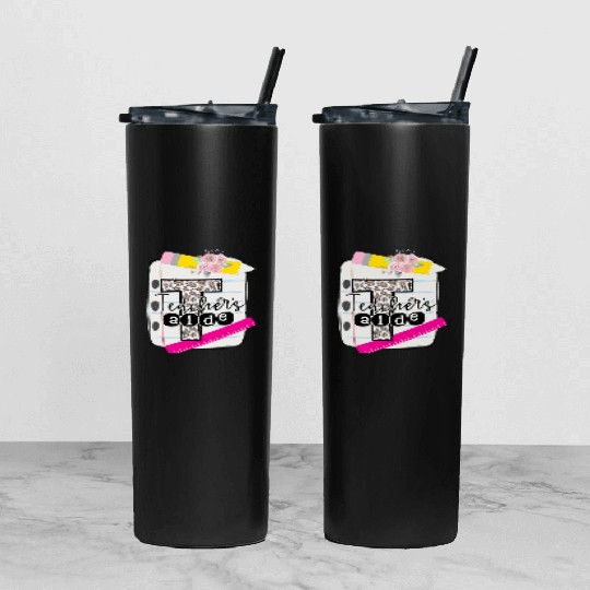 Teachers Aide Teacher Assistant Tumbler With Lid And Straw