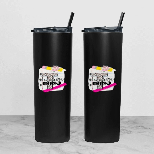 Teachers Aide Teacher Assistant Tumbler With Lid And Straw