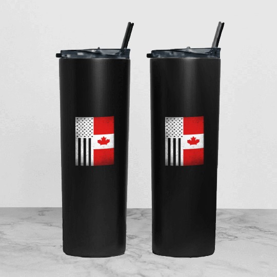 Canada Design for proud Canadian Americans Tumbler With Lid And Straw