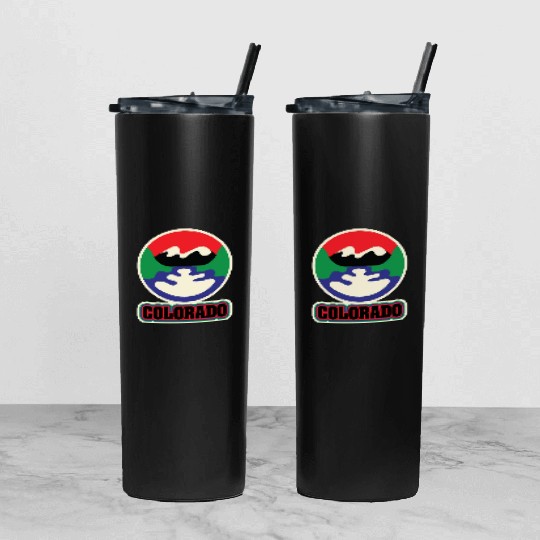 US States COLORADO Tumbler With Lid And Straw
