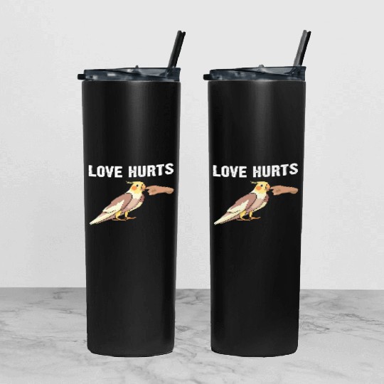 Love Hurts Tumbler With Lid And Straw