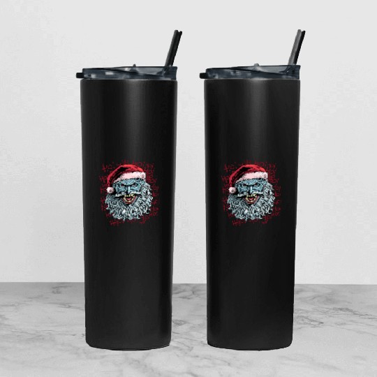 bad santa Tumbler With Lid And Straw