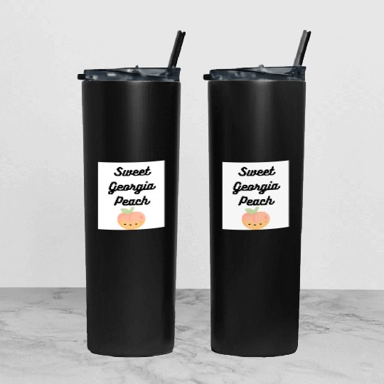 Sweet Georgia Peach Tumbler With Lid And Straw