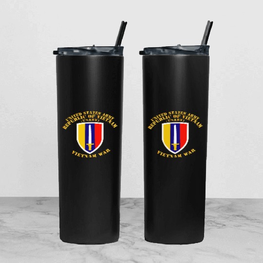 Army US Army Vietnam USARV Vietnam War Tumbler With Lid And Straw