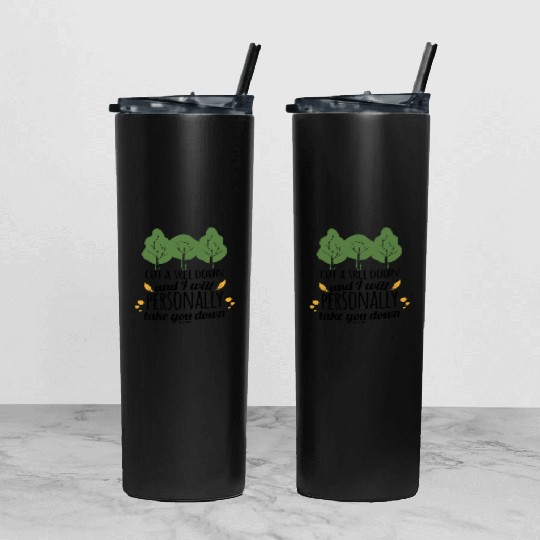 Deciduous Tree Hugging Nature Tumbler With Lid And Straw