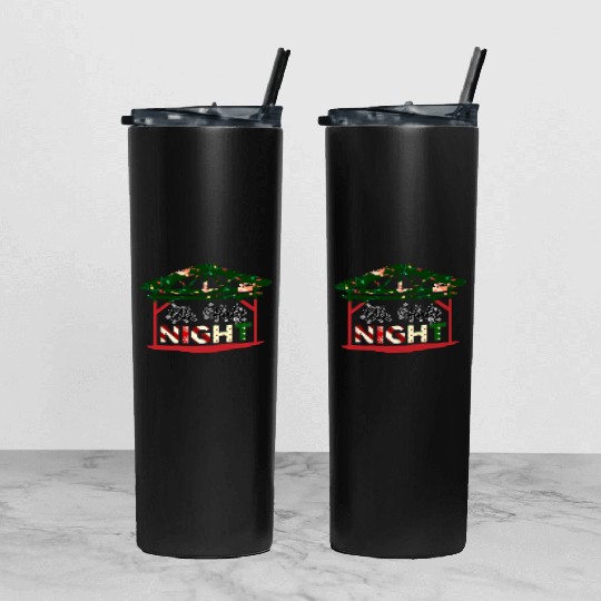 Oh Holy Night Tumbler With Lid And Straw