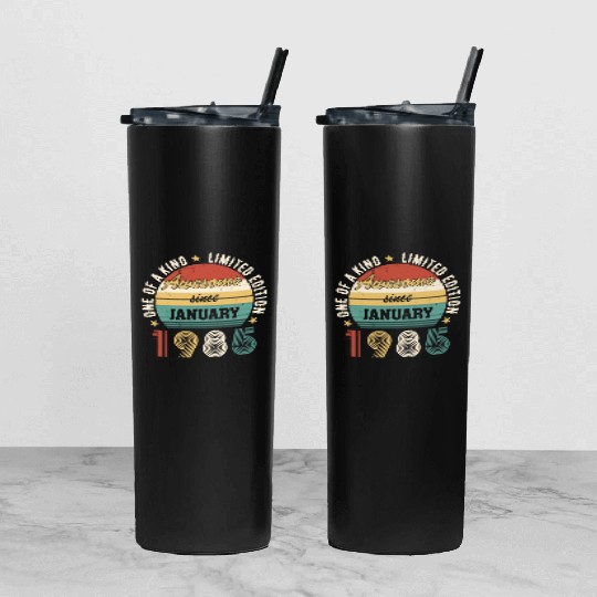 Awesome Since January 1985 Limited Edition Tumbler With Lid And Straw
