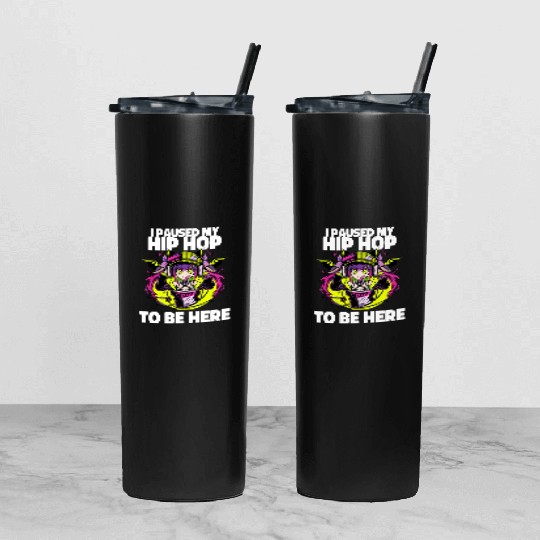 I Paused My Hip Hop Music Otacore Otaku Anime Tumbler With Lid And Straw