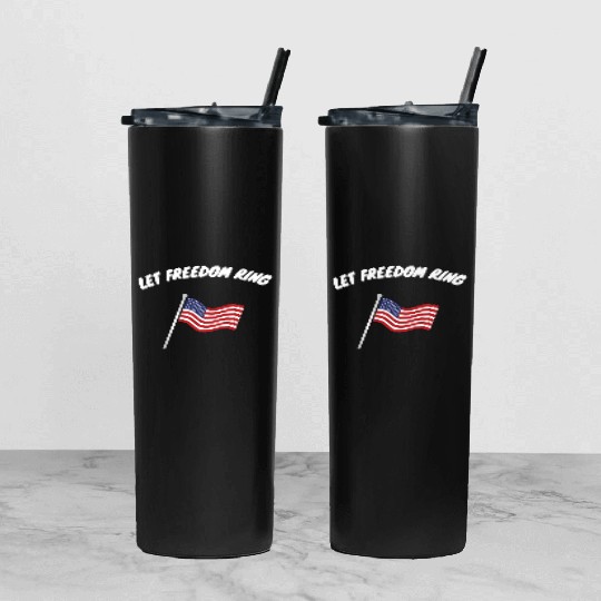 Let Freedom Ring Martin Luther King Day Human Righ Tumbler With Lid And Straw