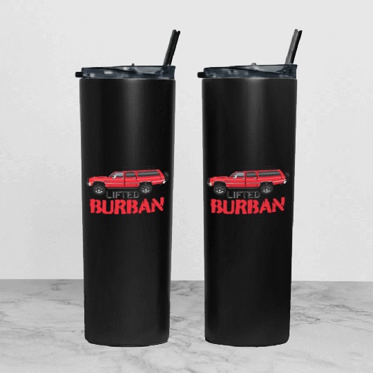 burban Cardinal Red Tumbler With Lid And Straw