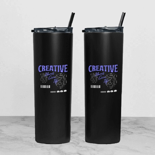 Creative Streetwear Tumbler With Lid And Straw