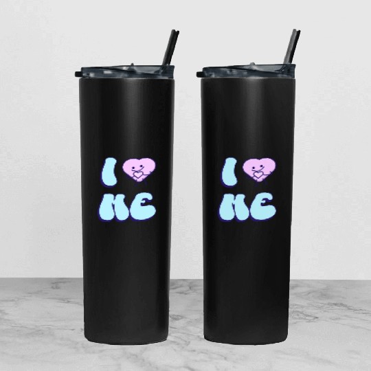 I Love Me 2 Tumbler With Lid And Straw
