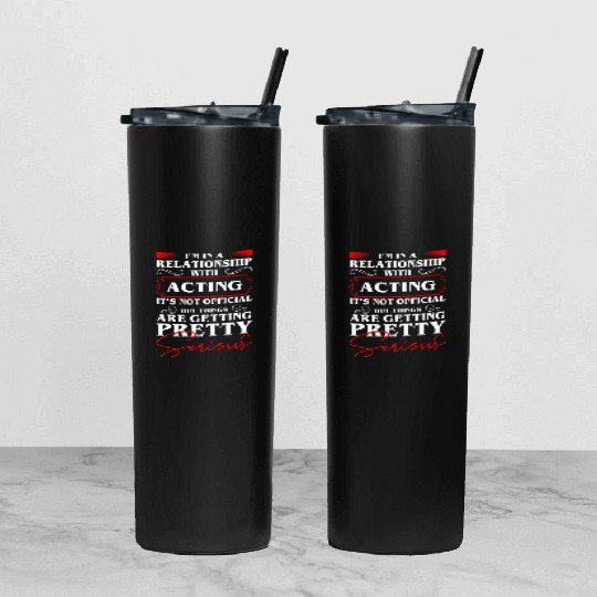 Actor Rehearsal Make-Up Drama Club Tumbler With Lid And Straw