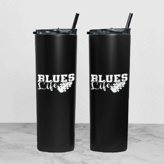 Blues Life Music Trumpet Chicago Tumbler With Lid And Straw