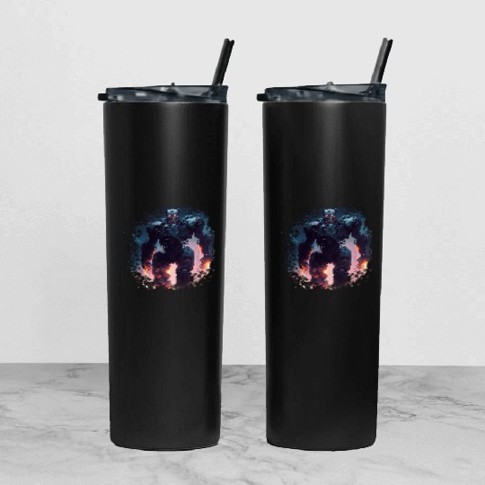 Terminator Exoskeleton Tumbler With Lid And Straw
