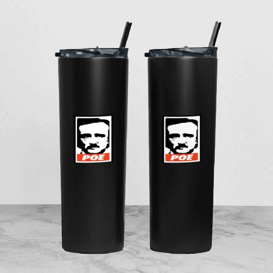 Edgar Allan Poe Tumbler With Lid And Straw