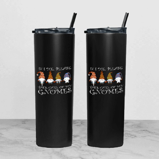 Gnomes - Gnome Collecting - Gnome Collector Tumbler With Lid And Straw