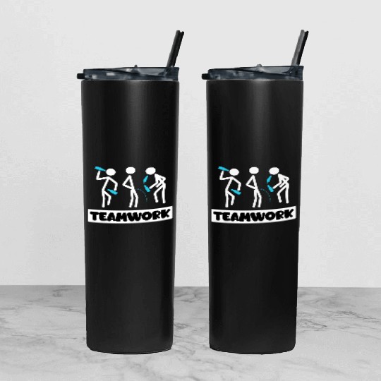 Teamwork Summer Vacation with Friends Spring Break Tumbler With Lid And Straw