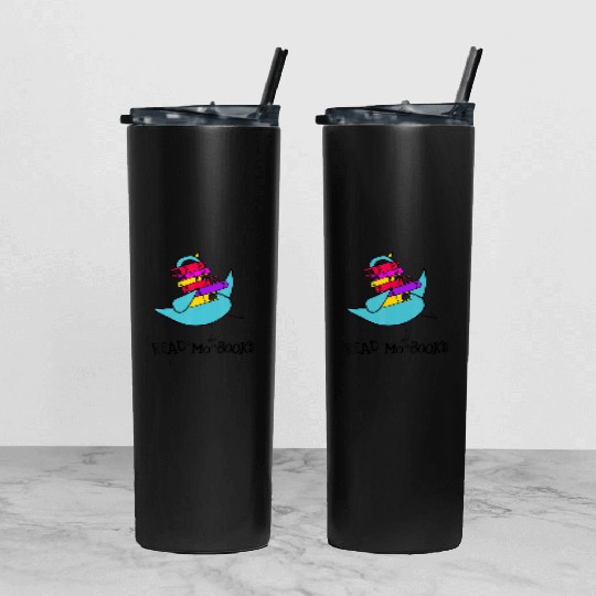 Teacher Library Read Mo Books Pigeon Reading Libra Tumbler With Lid And Straw