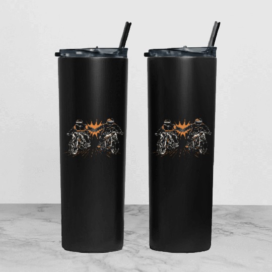 Motorcycle Passion Gasoline In The Veins Tumbler With Lid And Straw